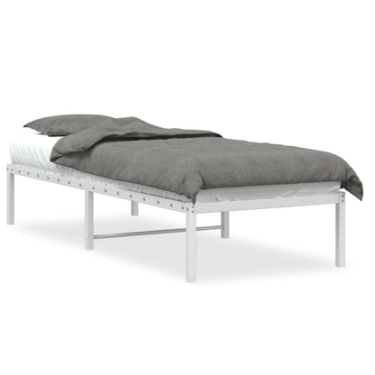Bedframe Metaal Wit 75 X 190 Cm