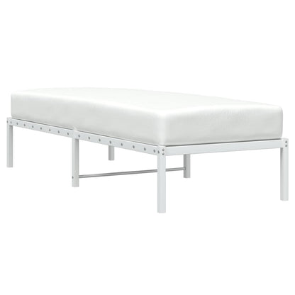 Bedframe Metaal Wit 75 X 190 Cm