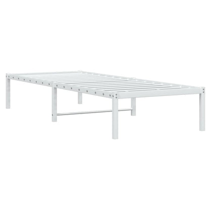 Bedframe Metaal Wit 75 X 190 Cm