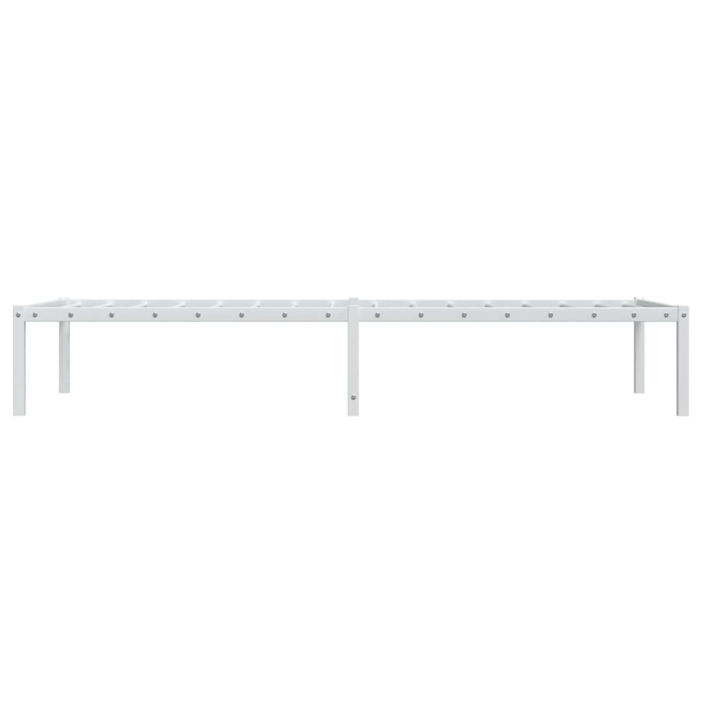 Bedframe Metaal Wit 75 X 190 Cm