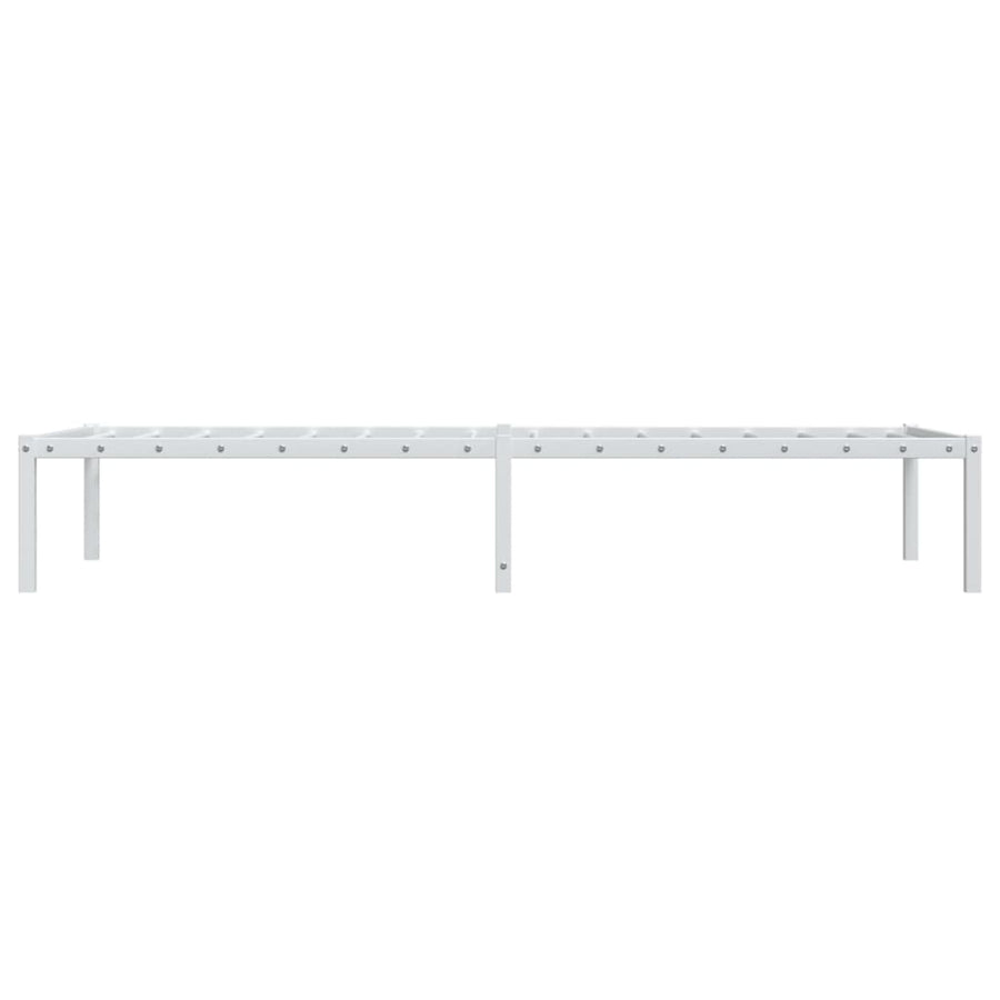 Bedframe Metaal Wit 75 X 190 Cm