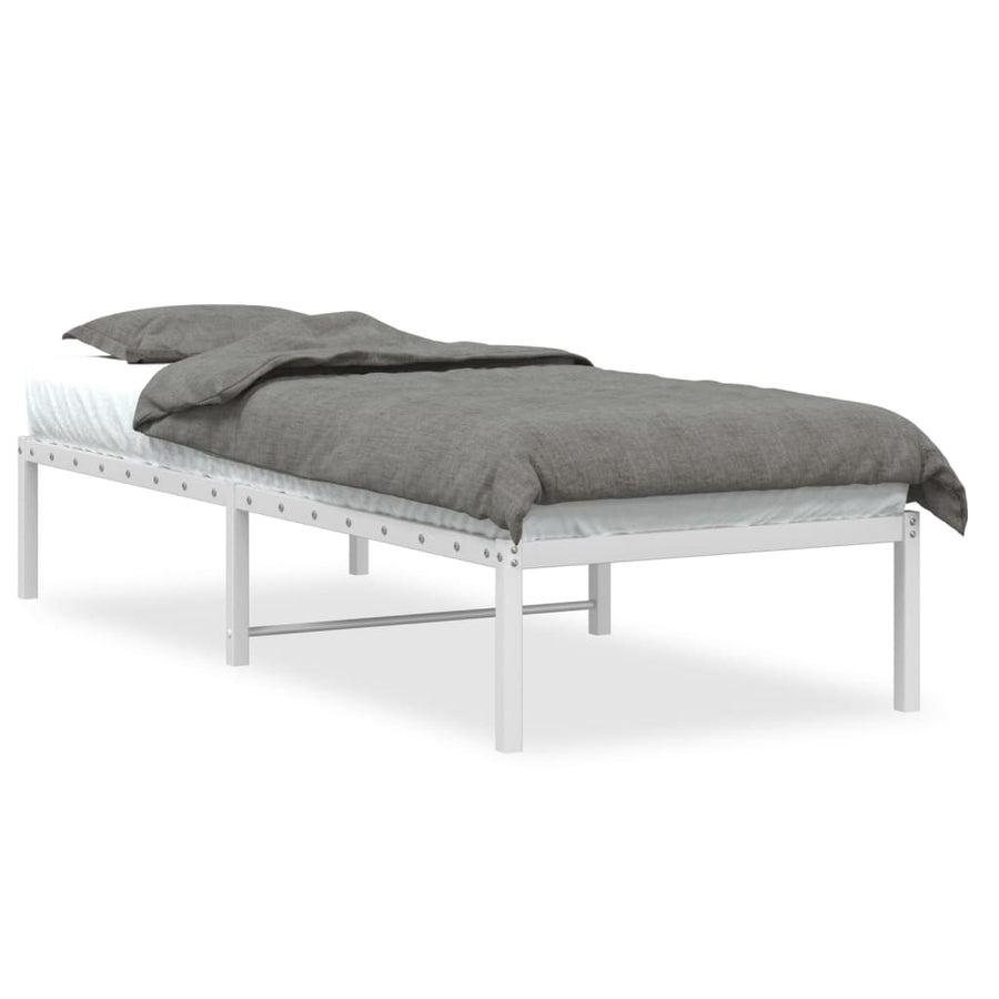 Bedframe Metaal Wit 80X200 Cm