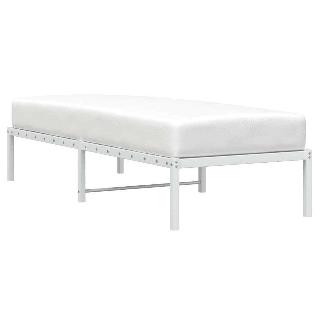 Bedframe Metaal Wit 80X200 Cm