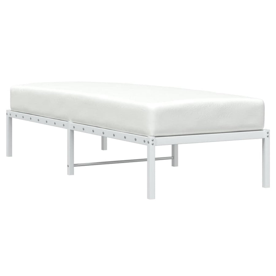 Bedframe Metaal Wit 80X200 Cm