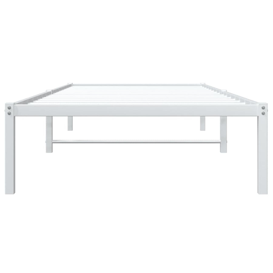 Bedframe Metaal Wit 90X190 Cm