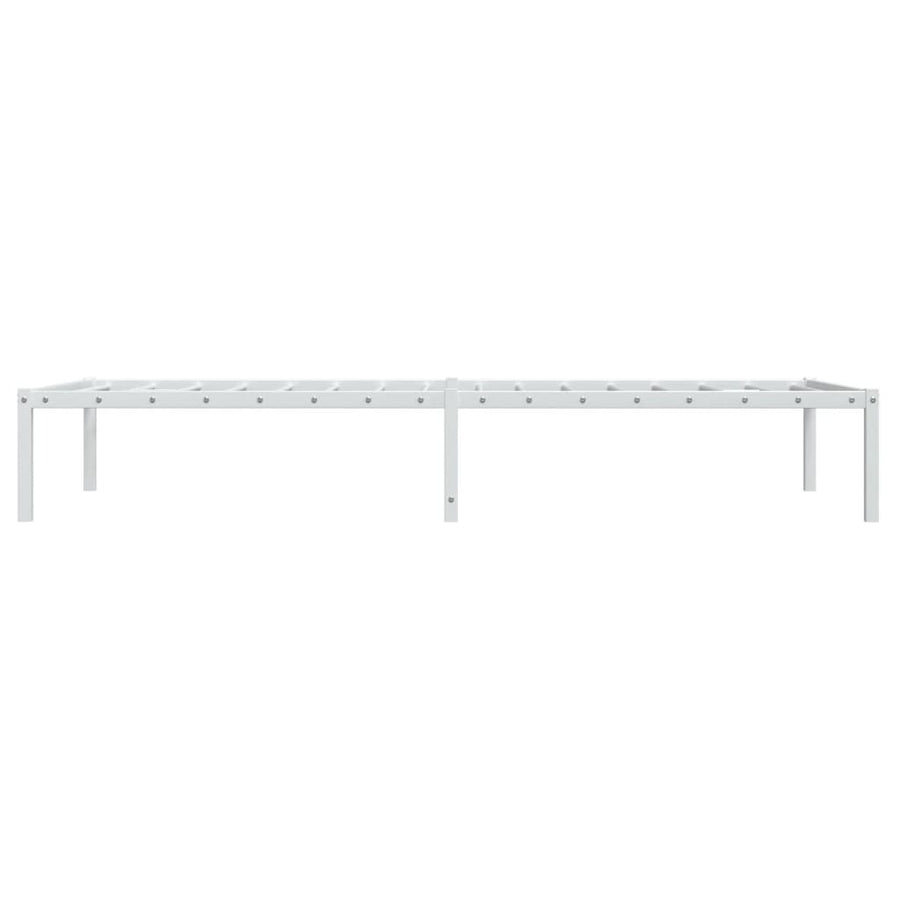 Bedframe Metaal Wit 90X190 Cm