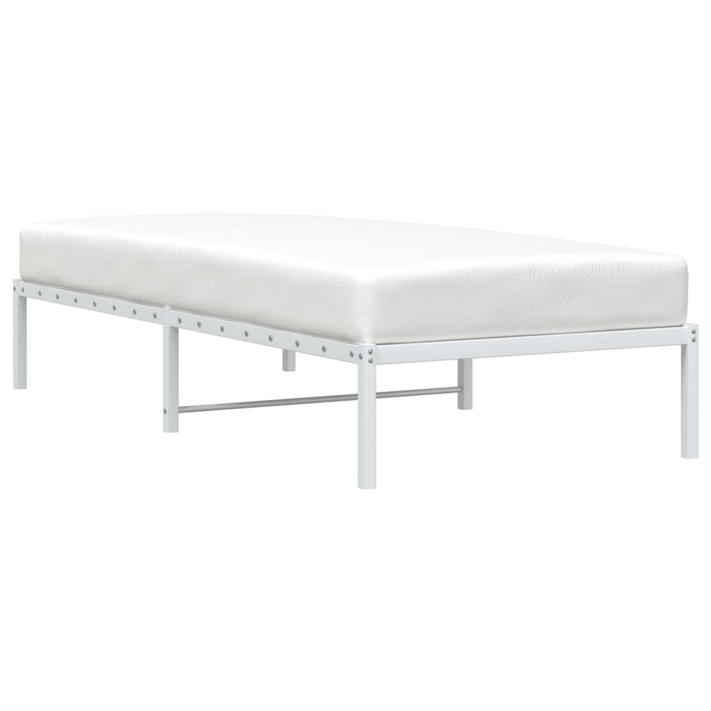 Bedframe Metaal 90 x 200 cm Wit