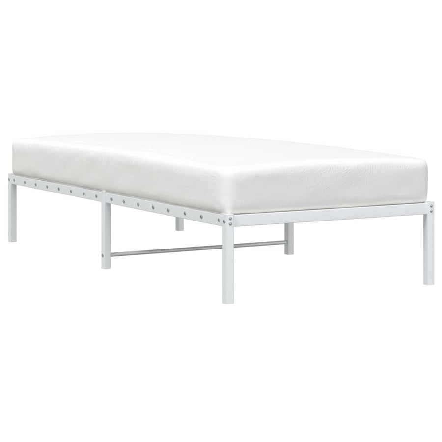 Bedframe Metaal 90 x 200 cm Wit