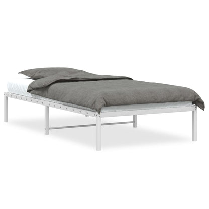 Bedframe Metaal 100 x 190 cm Wit