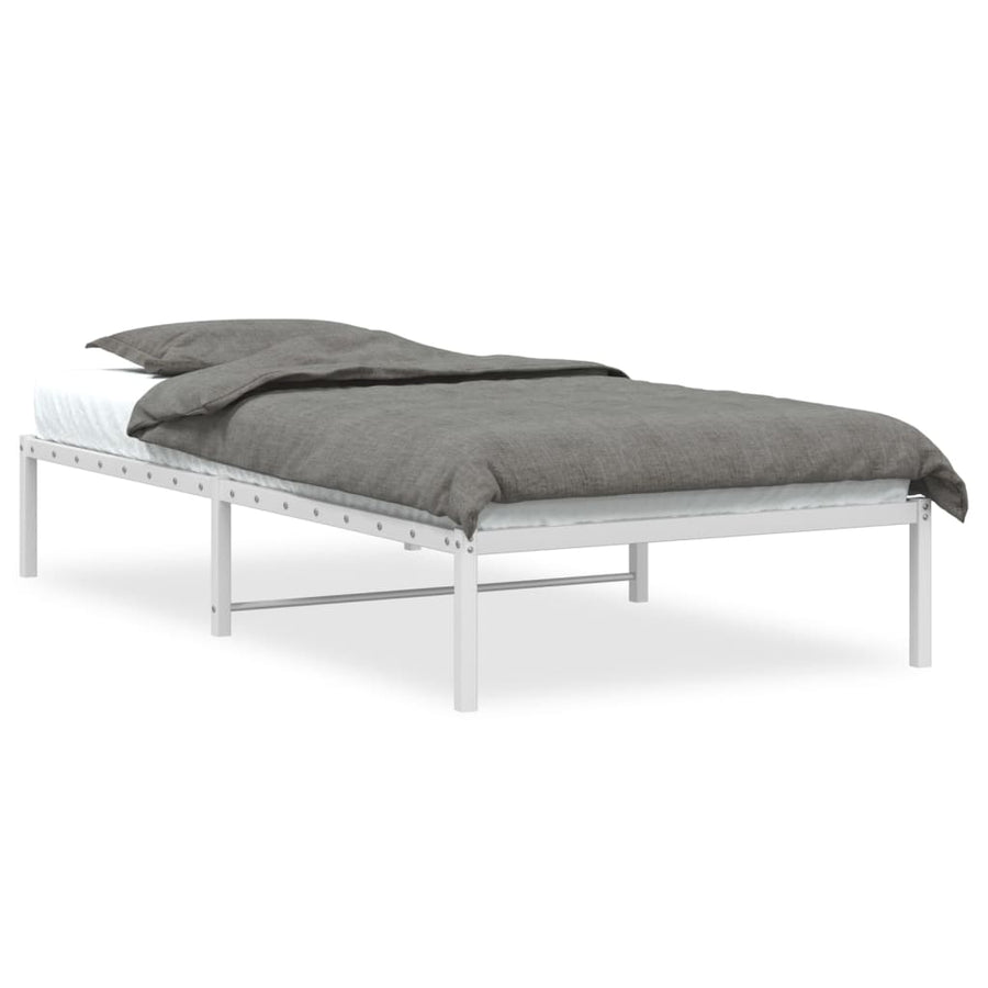Bedframe Metaal 100 x 190 cm Wit