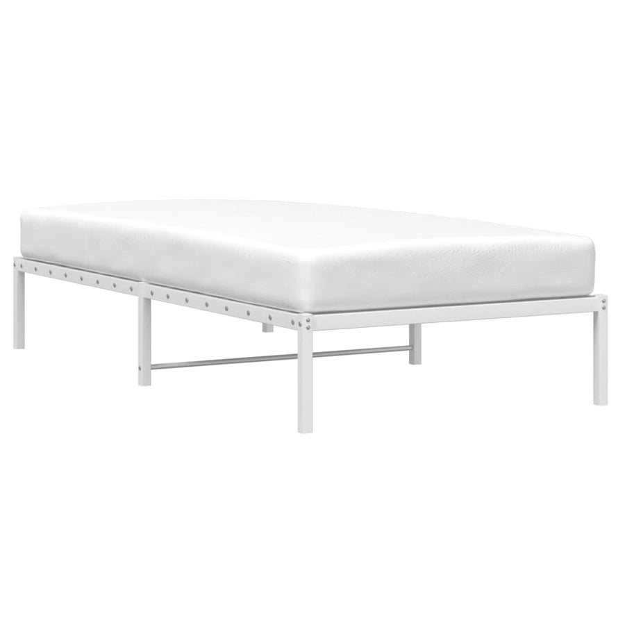 Bedframe Metaal 100 x 190 cm Wit