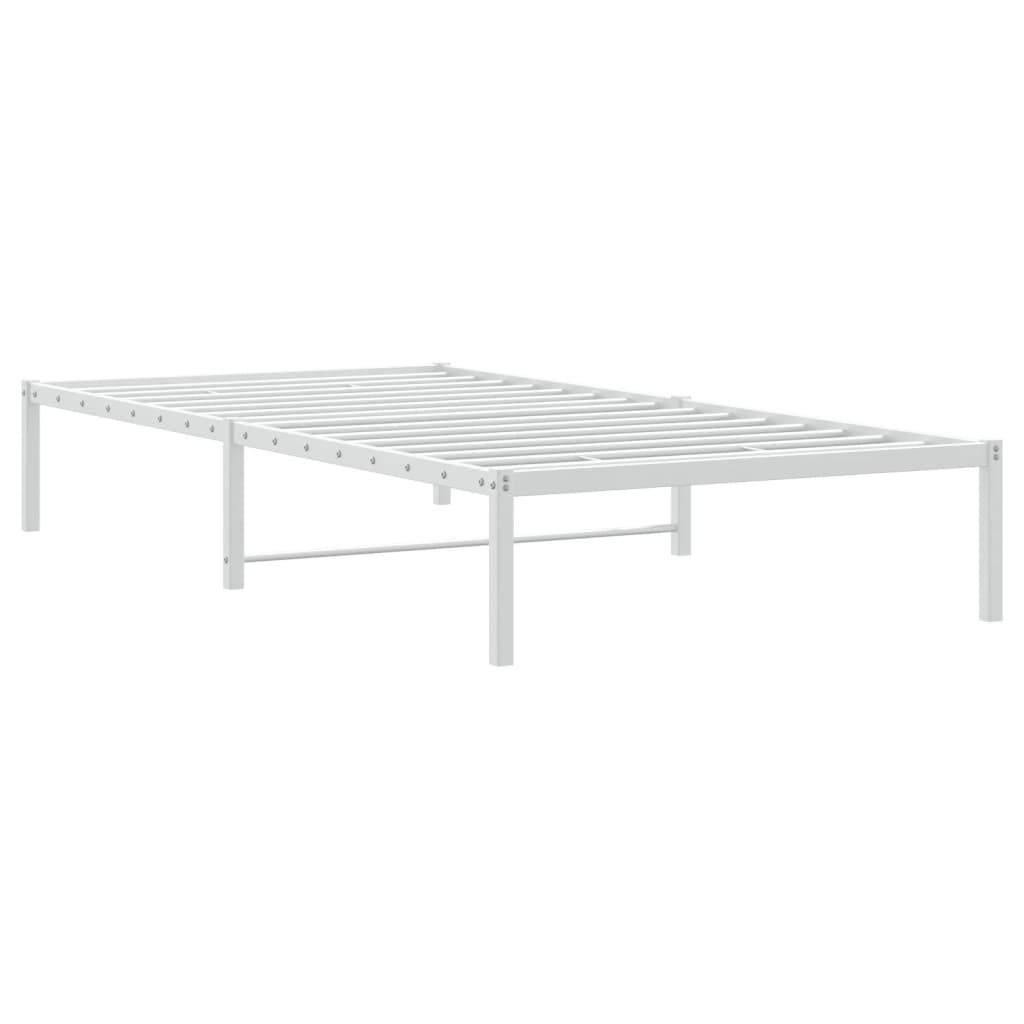 Bedframe Metaal 100 x 190 cm Wit