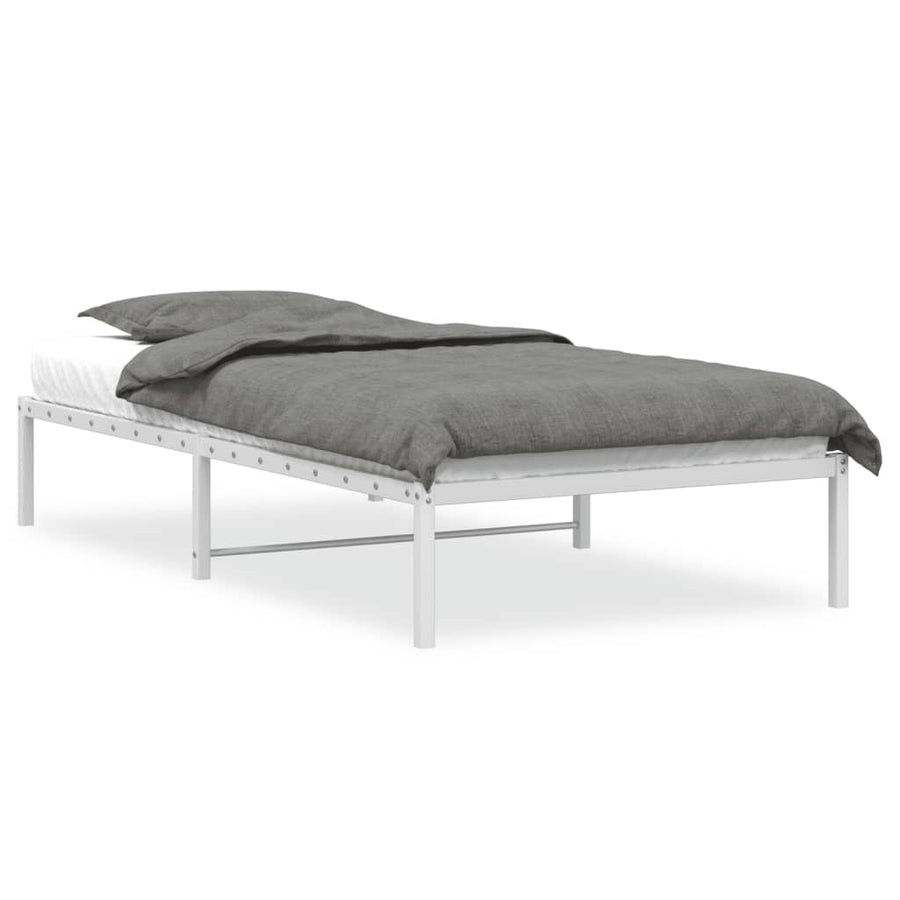 Bedframe metaal wit 107x203 cm