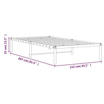 Bedframe metaal wit 107x203 cm