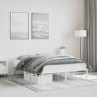 Metal bed frame white 135x190 cm