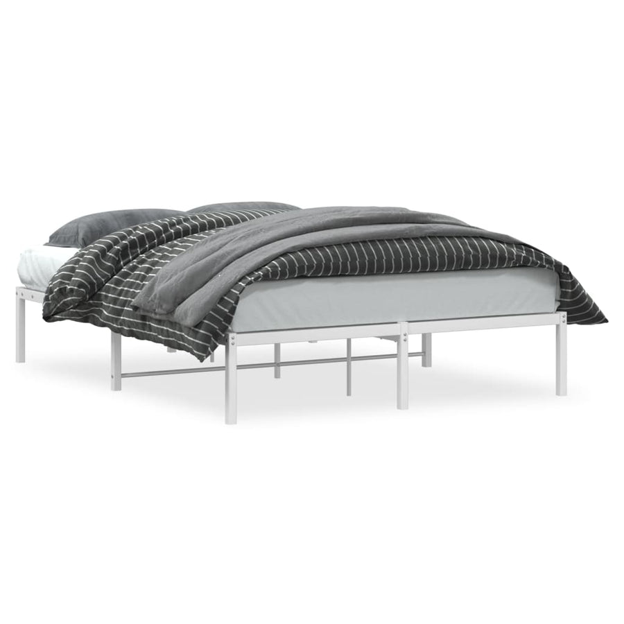 Bedframe Metaal Wit 140X200 Cm