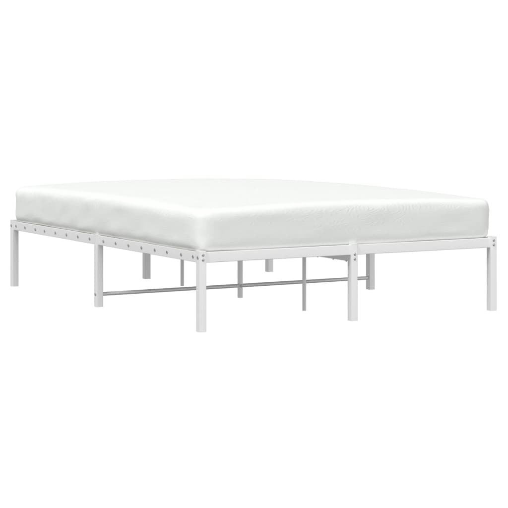 Bedframe Metaal Wit 140X200 Cm