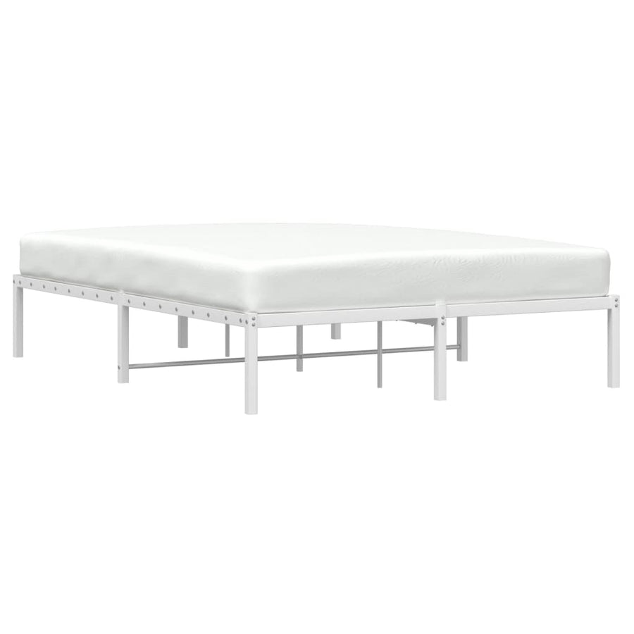 Bedframe Metaal Wit 140X200 Cm