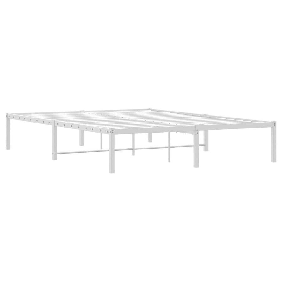 Bedframe Metaal Wit 140X200 Cm