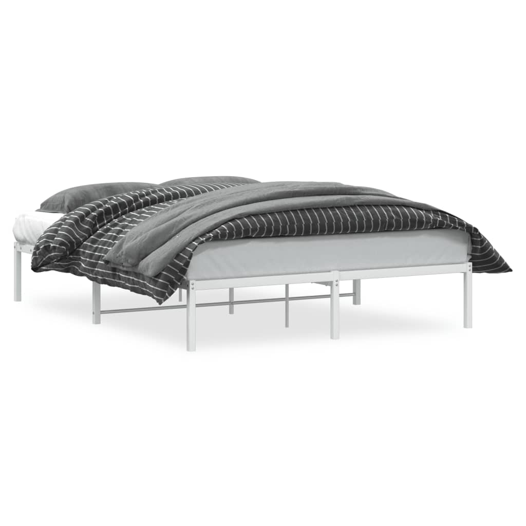 Bedframe metaal wit 150x200 cm