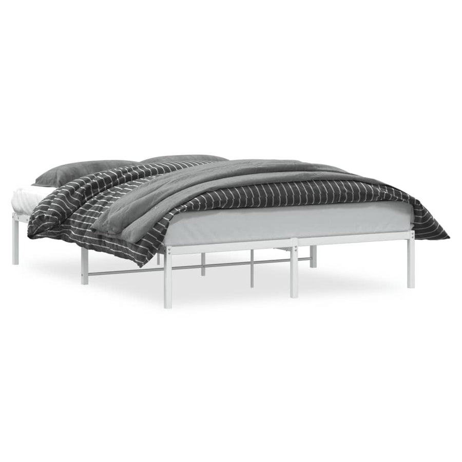 Bedframe metaal wit 150x200 cm
