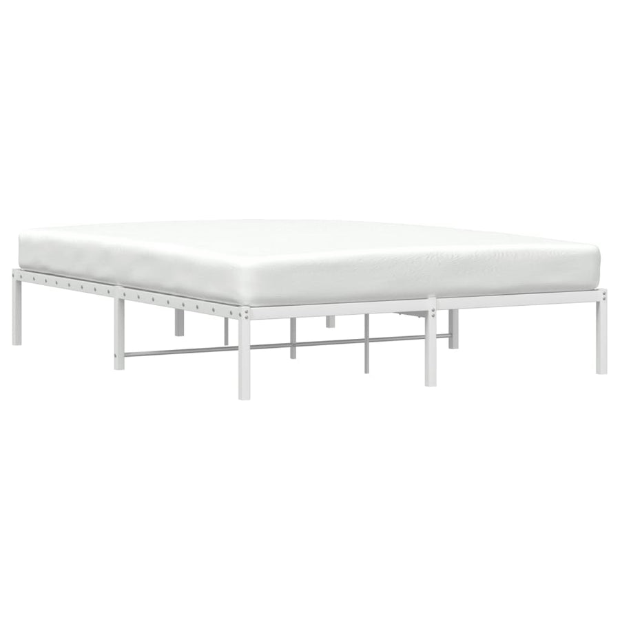 Bedframe metaal wit 150x200 cm