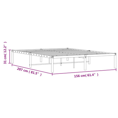 Bedframe metaal wit 150x200 cm