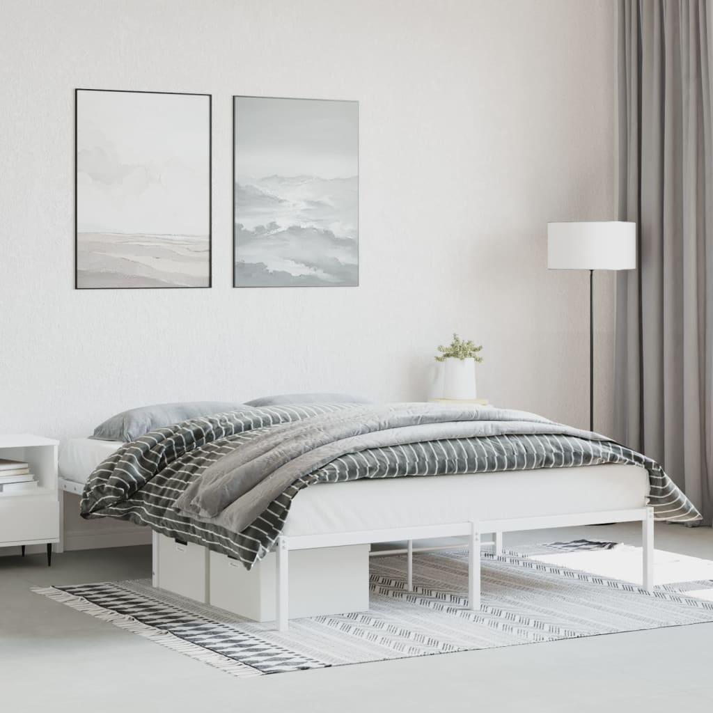 Bedframe metaal wit 150x200 cm