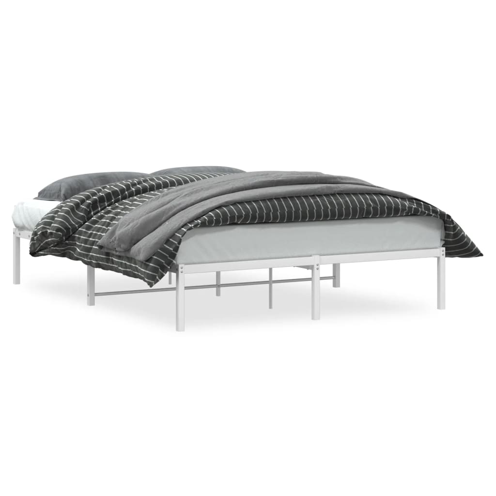 Bedframe Metaal 160 x 200 cm Wit