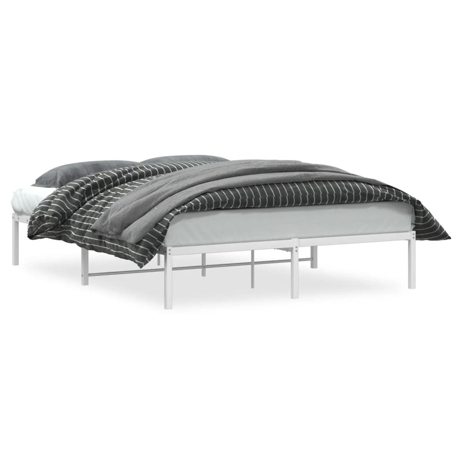 Bedframe Metaal 160 x 200 cm Wit
