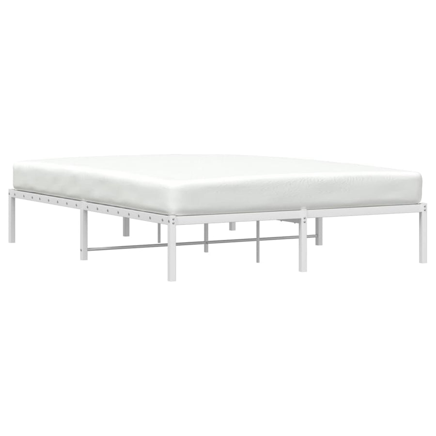Bedframe Metaal 160 x 200 cm Wit