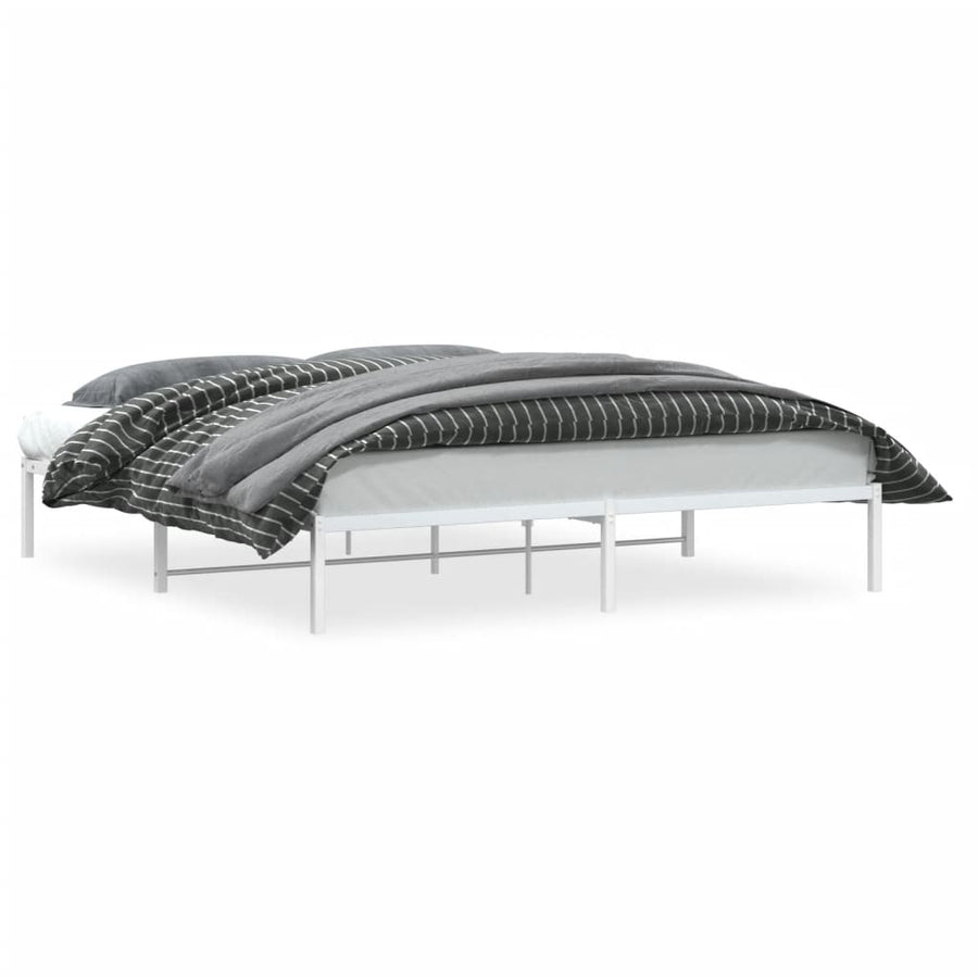 Bedframe Metaal 180 x 200 cm Wit