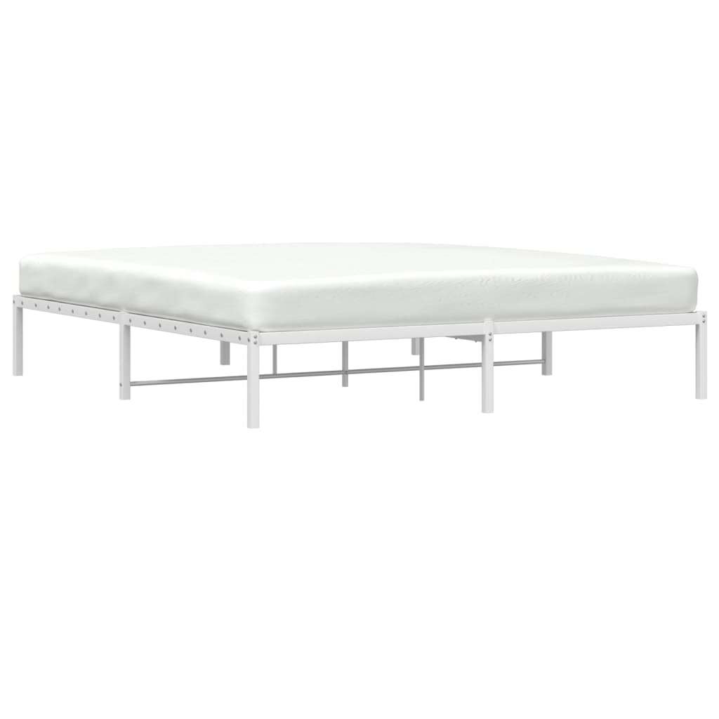 Bedframe Metaal 180 x 200 cm Wit
