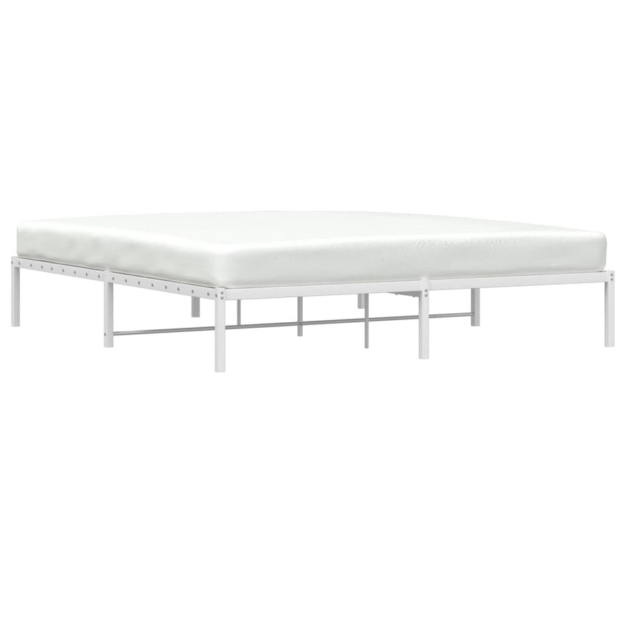 Bedframe Metaal 180 x 200 cm Wit