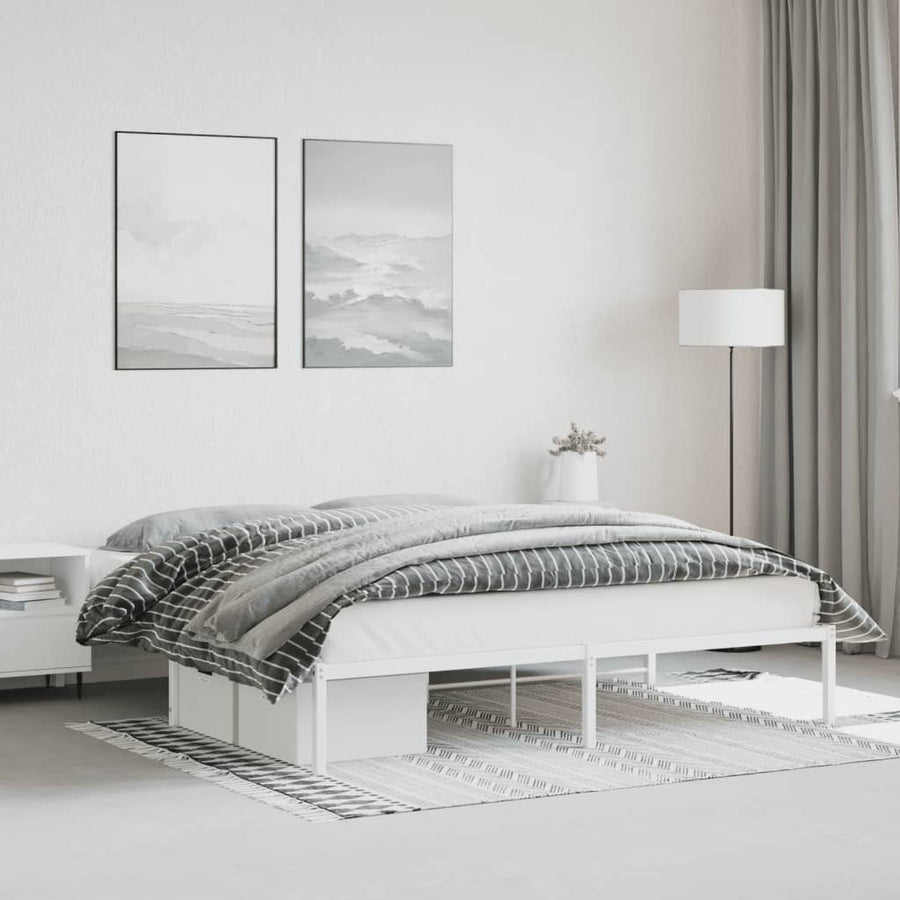 Bedframe Metaal 180 x 200 cm Wit