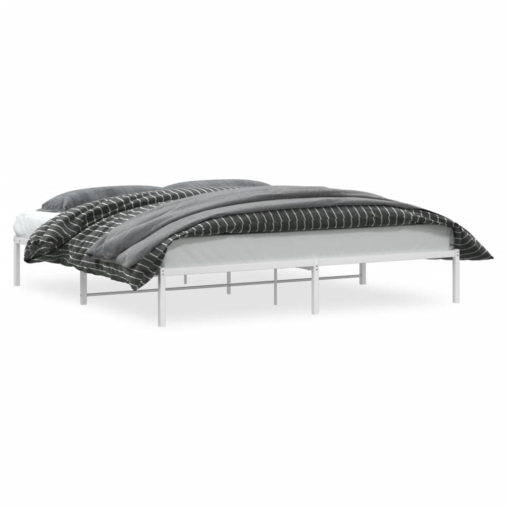 Bedframe Metaal Wit 193X203 Cm