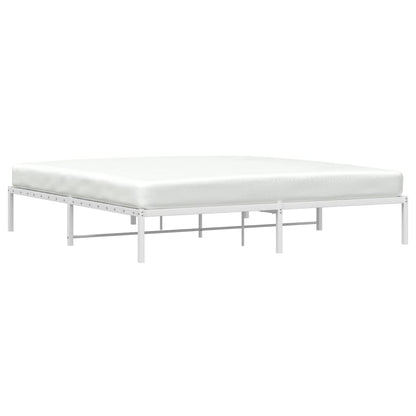 Bedframe Metaal Wit 193X203 Cm