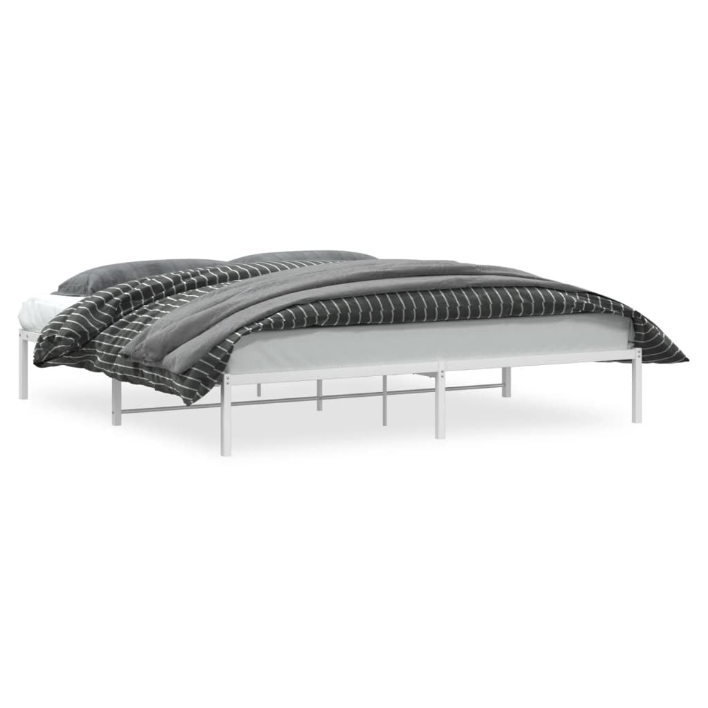 Bedframe metaal wit 200x200 cm