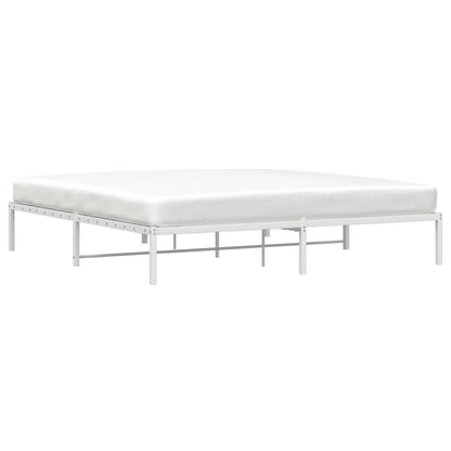 Bedframe metaal wit 200x200 cm