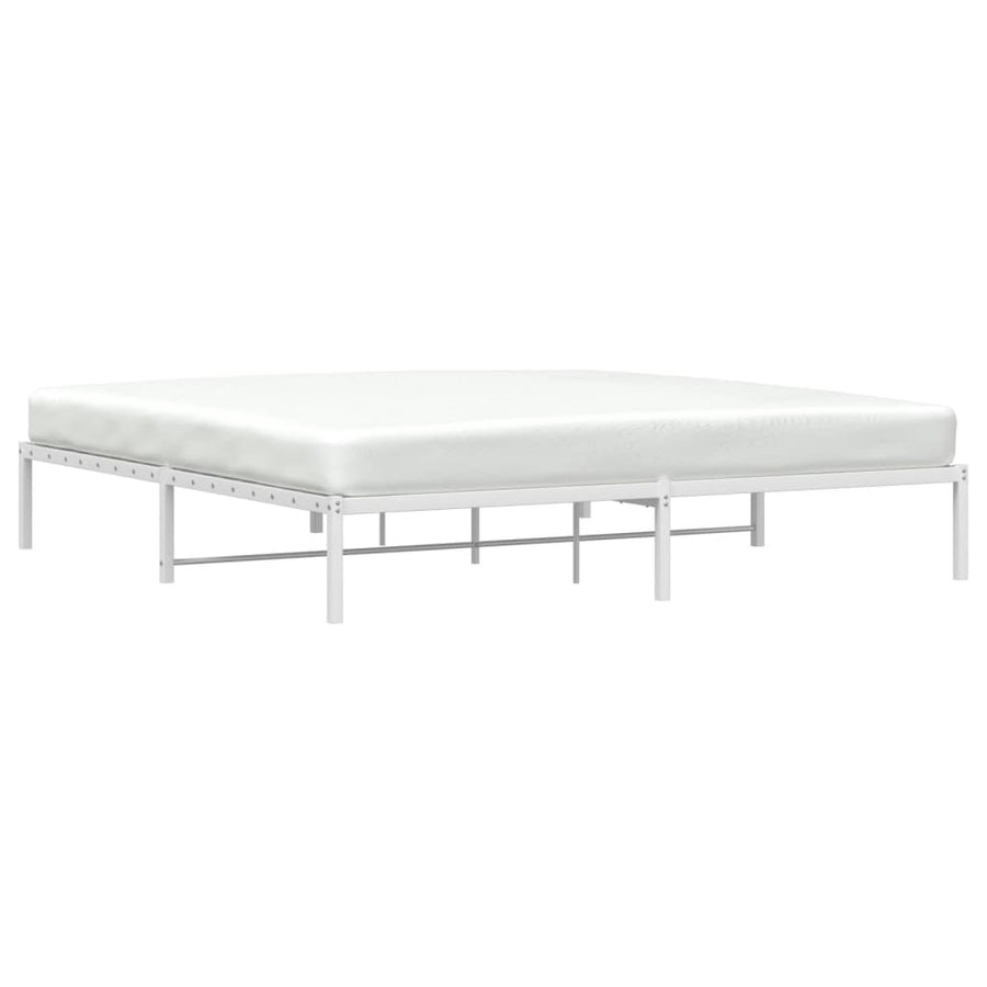 Bedframe metaal wit 200x200 cm
