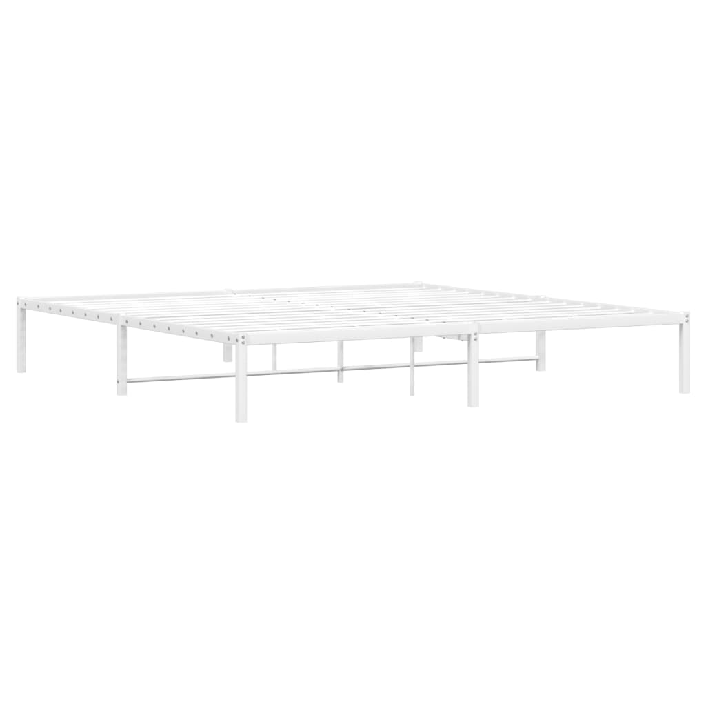 Bedframe metaal wit 200x200 cm