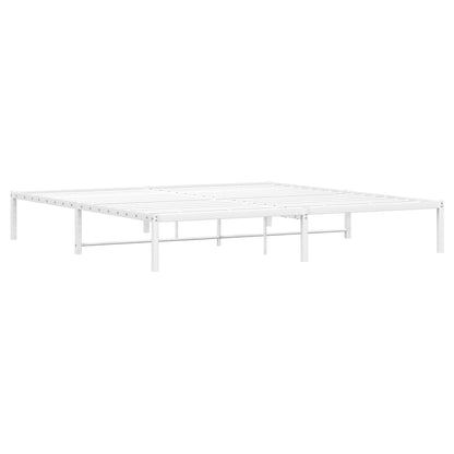 Bedframe metaal wit 200x200 cm
