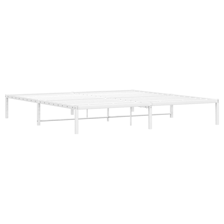 Bedframe metaal wit 200x200 cm