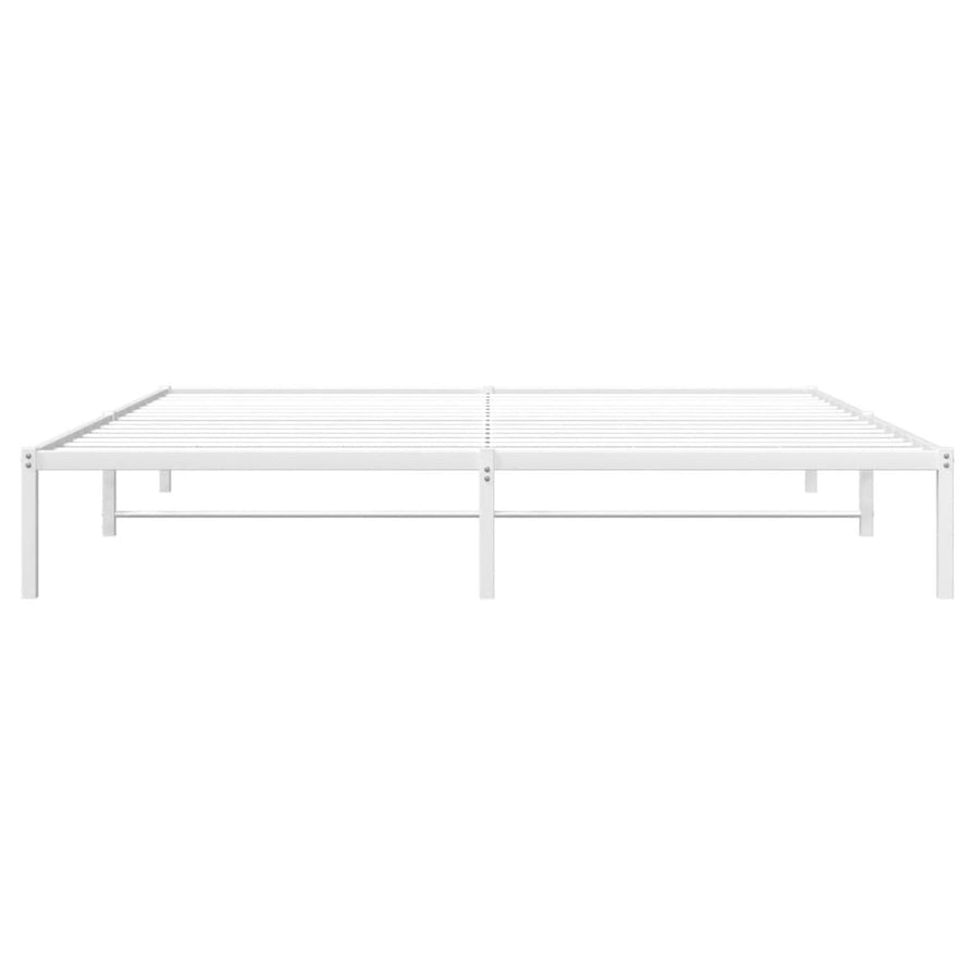 Bedframe metaal wit 200x200 cm