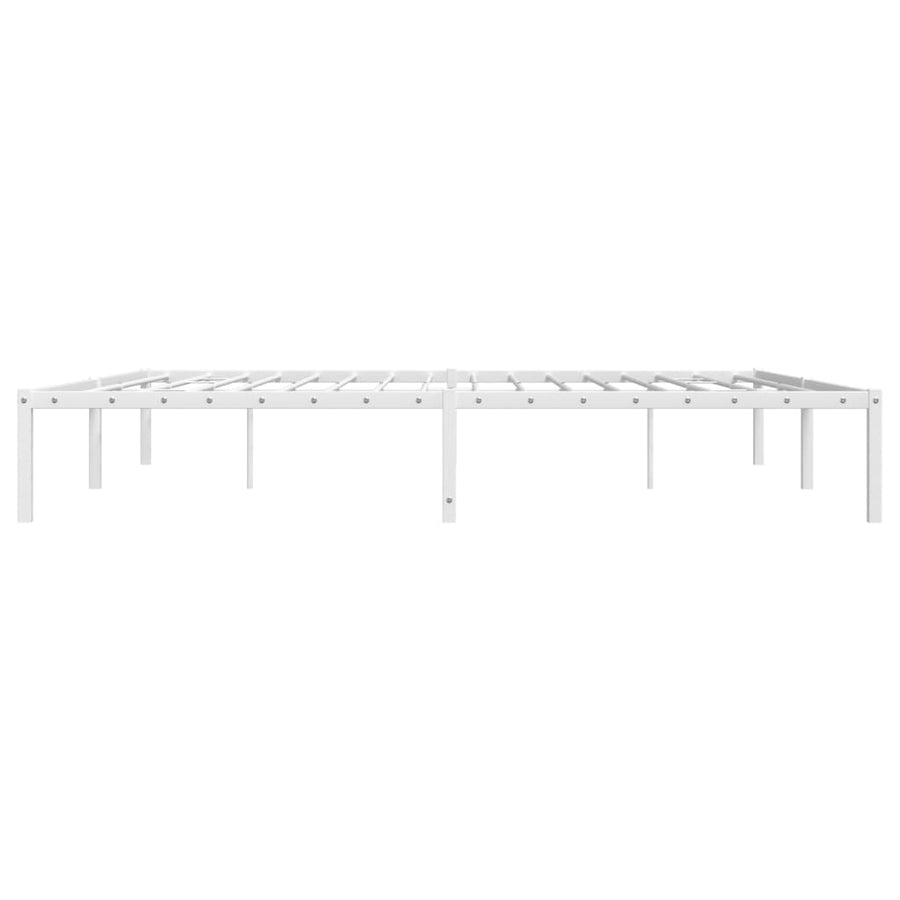 Bedframe metaal wit 200x200 cm