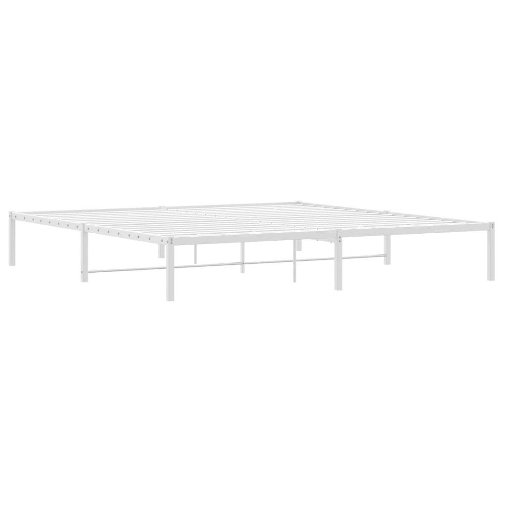 Bedframe metaal wit 200x200 cm
