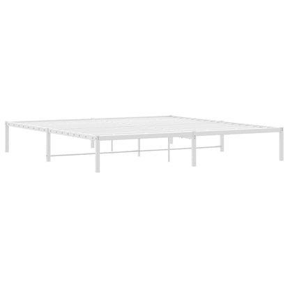 Bedframe metaal wit 200x200 cm