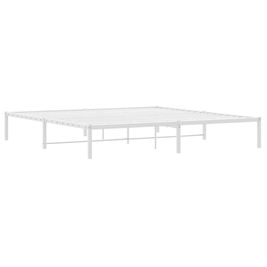 Bedframe metaal wit 200x200 cm