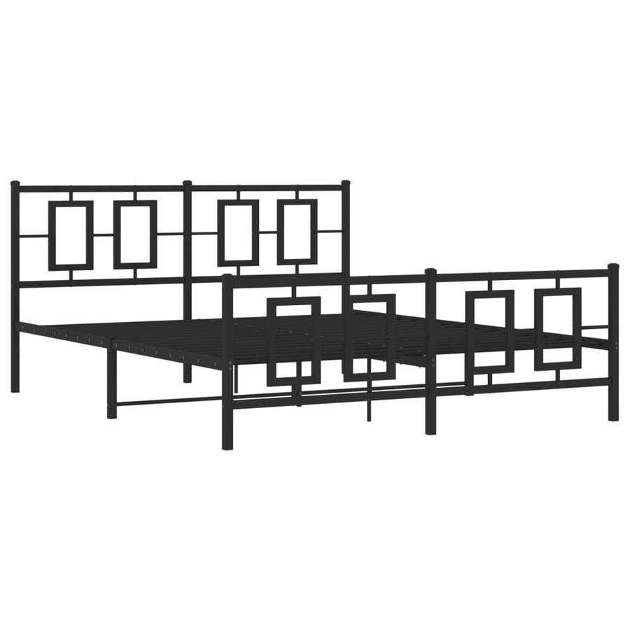 Bedframe Met Hoofd- En Voeteneinde Metaal 150 x 200 cm
