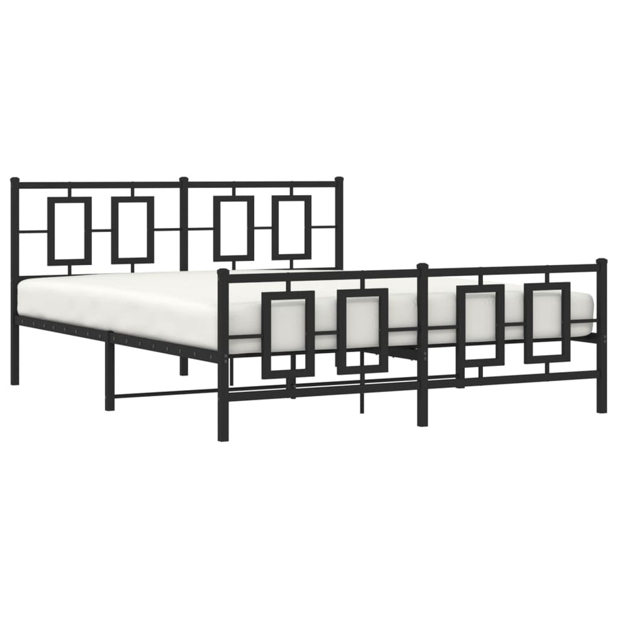 Bedframe Met Hoofd- En Voeteneinde Metaal 150 x 200 cm